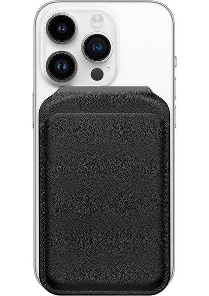 Walletmag 2.0 iPhone Için Magsafe Özellikli 4 Kartlı Katlanabilir Stantlı Manyetik Deri Cüzdan (Siyah) fiyatları
