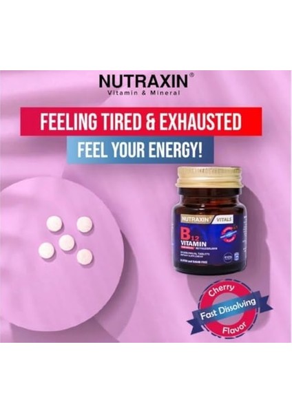 Nutraxin B12 Vitamin 1000 Mcg 60 Tablet Takviye Edici Gıda fiyatları