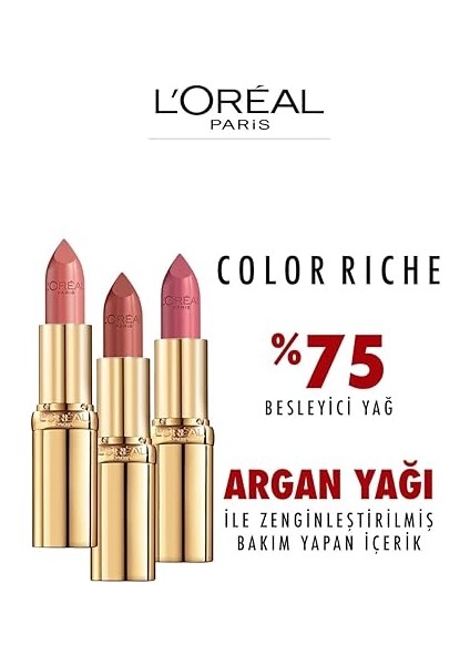 Parıs Color Riche Saten Bitişli Ruj - 107 Seine Sunset Nude fırsatları
