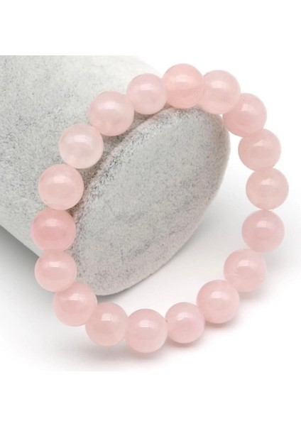 Pembe Kuvars Iyi Kalite Doğal Taş Bileklik 10 mm Küre Kesim fiyatları