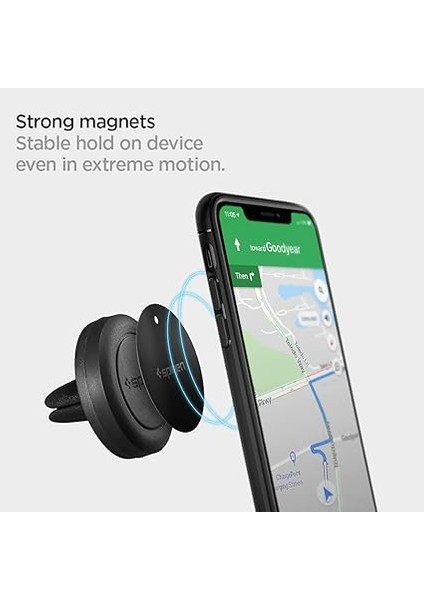 Air Vent Manyetik Araç Içi Telefon Tutucu + 2 Adet Manyetik Plaka (Tüm Cihazlarla Uyumlu Araç Tutacağı) Kuel A200 Black - SGP11583 fiyatları
