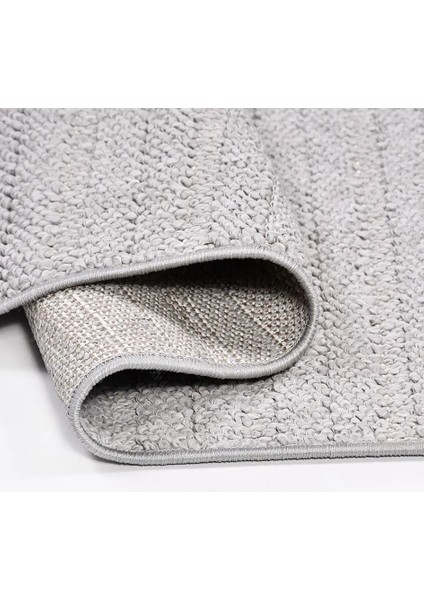 Abajo Modern Gri Polipropilen Atkılı Jüt Makine Halısı modelleri