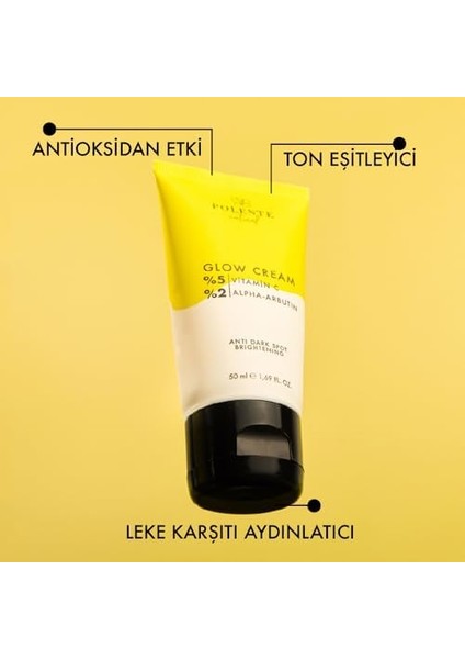 Polente Natural - Glow Cream - Vitamin C & Arbutin Içeren Aydınlatıcı Leke Kremi (50 Ml)