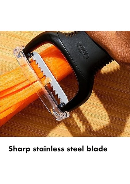 Good Grips Paslanmaz Çelikten Jülyen Şeritler Için Soyucu, Siyah fiyatları