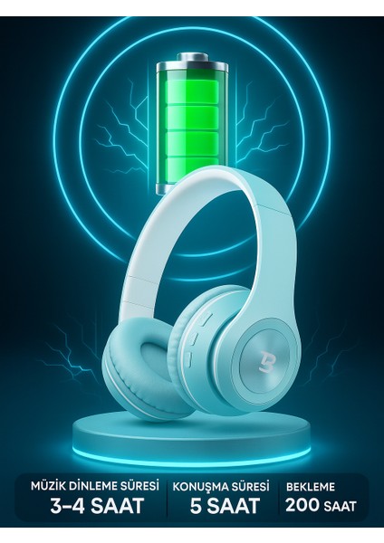 Kablosuz Bluetooth Kulaküstü Kulaklık-Mikrofonlu, Stereo Ses, Aux ve Hafıza Kartı Desteği Pulse indirimleri