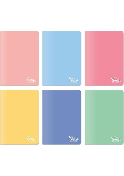 Colors A5 60 Yaprak Çizgili Defter 3'lü Paket, Somon, Pembe, Mavi indirimleri
