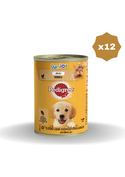 Konserve Köpek Maması Yavru 400 gr - (12 Adet)