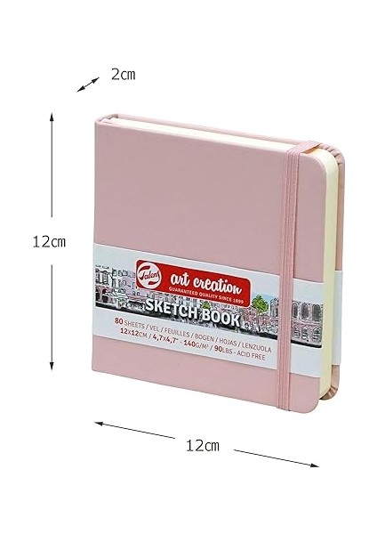 Art Creation Japan Eskiz Defteri, 80 Yaprak, 12 x 12 Cm, Pastel Pembe modelleri