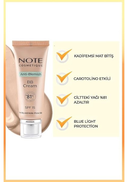 Anti-Blemish Bb Cream 03 Natural Beige Spf 15 Akneye Yatkın Ciltler Bb Krem modelleri