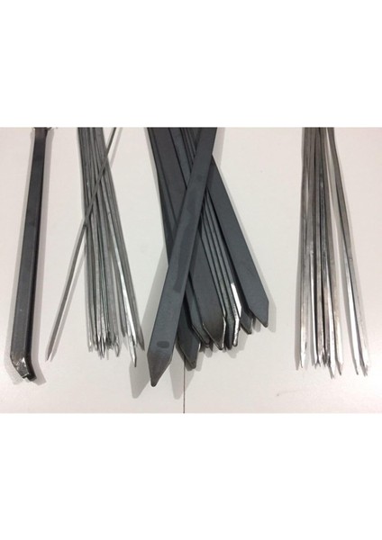 - Mangal Seti (55CM) - 10 Adana Kebap Şişi, 10 Ciğer Şiş, 10 Adet Kuşbaşı Şiş, Maşa