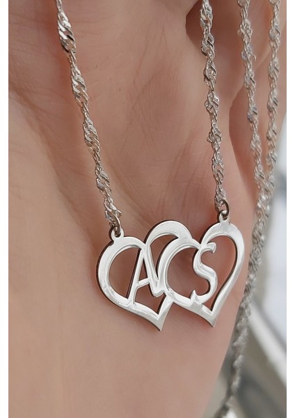 925 Ayar Gümüş Harf Kolye