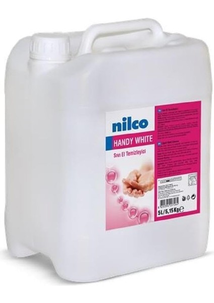 Nilco Handy Whıte 5LT/5.15KG Beyaz Sedefli Sıvı El Sabunu