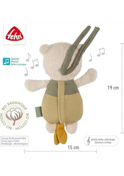 Mini Müzik Kutusu Ayı Fehnnatur - Sevimli Oyuncak ve Pamuklu Uyku Yardımcısı (Organik) - Rahatlatıcı Melodi "schubert'in Ninnisi" - Yolda ve Evde Bebek Oyuncağı - Bebekler ve Küçük Çocuklar Için indirimleri