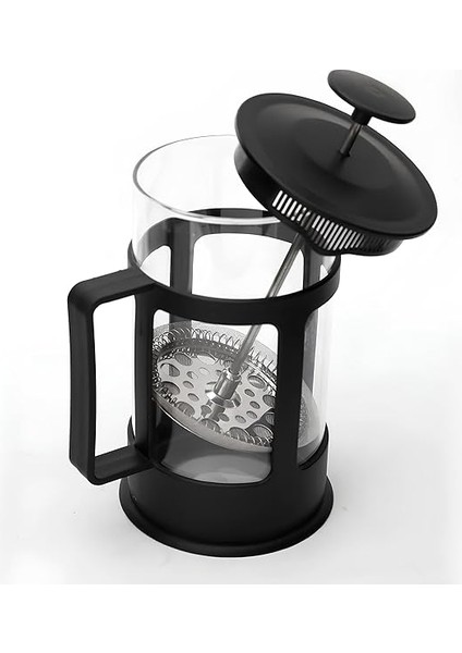 350 ml Cam French Press – Isıya Dayanıklı Cam, Paslanmaz Çelik Filtreli, Siyah Renkli Kahve ve Bitki Çayı Demliği fiyatları