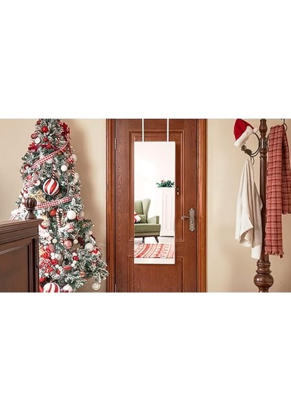 Asma Mücevher Dolabı, Asma Dolap, Kilitlenebilir Aynalı Dolap, Çerçevesiz Tam Boy Aynalı Duvar Dolabı ve 2 Ayrı Makyaj Malzemeleri Düzenleyicili, Kolyeler, Küpeler Için, Beyaz JJC001W01 fiyatları