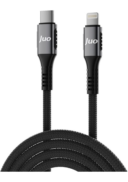 27W USB Type-C To Lightning iPhone iPad Örgülü Hızlı Şarj ve Data Kablosu 1 Metre