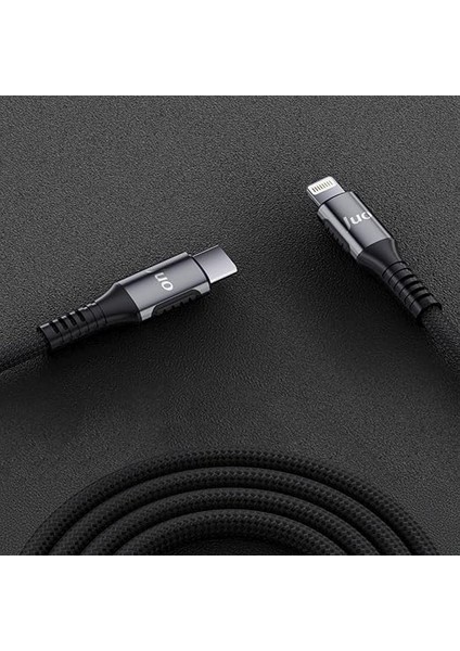 27W USB Type-C To Lightning iPhone iPad Örgülü Hızlı Şarj ve Data Kablosu 1 Metre fırsatları