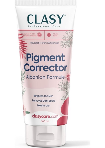 Clasycare Pigment Düzeltici – Yüzdeki Lekeler Için Krem | Cilt Tonu Eşitleyici & Aydınlatıcı Krem | Koyu Halkalar ve Kızarıklıklar Için Renk Düzeltici – 100 ml