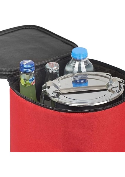 Çantası Termal Çanta Soğuk ve Sıcak Tutucu Termal Termos Kamp Çanta Soğuk Içecek Çantası Kamp Termos Çantası 8 Litre (Kırmızı) fırsatları