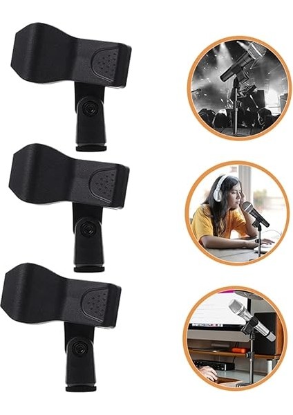 2 Takım Mikrofon Klipsi Mikrofon Tutucu Plastik Mikrofon Klipsi Evrensel Mikrofon Standı Klipsi Ayarlanabilir 3 Adet * 2 fiyatları