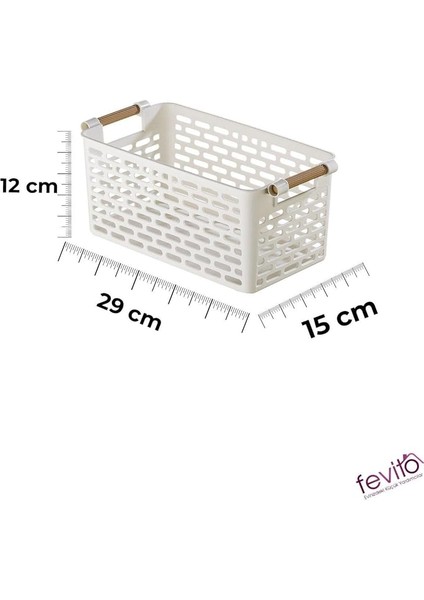 Çok Amaçlı Tutacaklı Organizer Sepet - Dolap Içi & Çekmece Düzenleyici Sepet Beyaz, 24121810015 fiyatları
