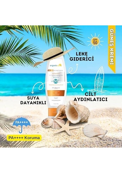Organicsun Spf 50+ Yüz ve Vücut Güneş Kremi 100ML – Leke Karşıtı, Yüksek Korumalı, Suya Dayanıklı, Her Cilt Tipine Uygun, Vegan