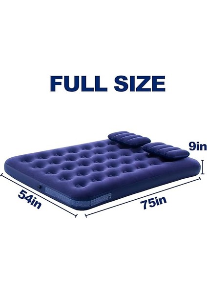 Şişme Yatak - Çift Kişilik Tasarım, Şişirme Pompası Hediyeli, Ortopedik Yastıklı, Kolay Kurulum, Hafif ve Taşıması Kolay, Dayanıklı Kamp Ev Ofis Için Çift Kişilik Şişme Yatak Uyku Matı indirimleri