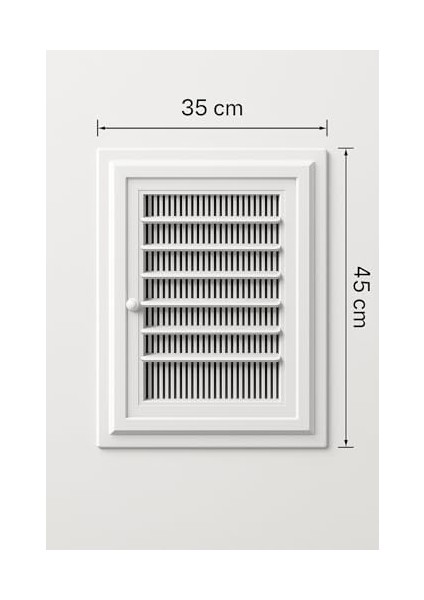 Plastik Wc Havalandırma Menfezi, Montajlı, Sinek Böcek Geçirmeyen Yapı, Çift Taraflı Kullanılabilir, Buhar ve Nem Önleyici, Panjur Sistemli, Estetik Tasarım (35X45 Cm) fiyatları