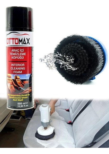 ottomax pro su sıçratmayan yumuşak koltuk fırçası koltuk tavan temizleme