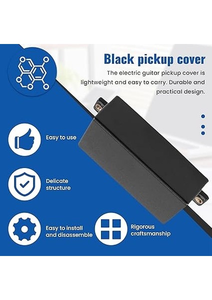 Plastik Mühürlü Humbucker Pickup Cover Fit Sq Pickup Gitar Parçaları (Siyah) modelleri