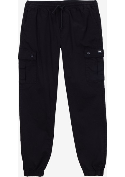 Lastikli Bel Lastikli Paça Standart Siyah Erkek Kargo Pantolon J4WM-PNT4099