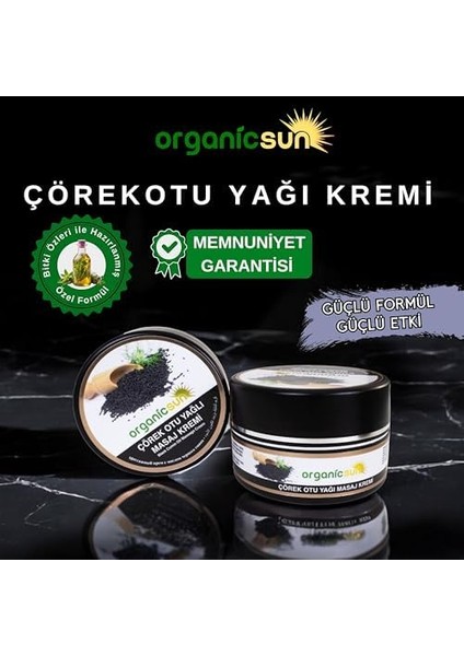Organicsun Çörek Otu Yağlı Ağrı Masaj Kremi Kas Eklem 100 ml x 2 Adet fiyatları