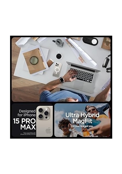 iPhone 15 Pro Max Kılıf Ultra Hybrid Magfit Magsafe Özellikli White - ACS06576 fiyatları