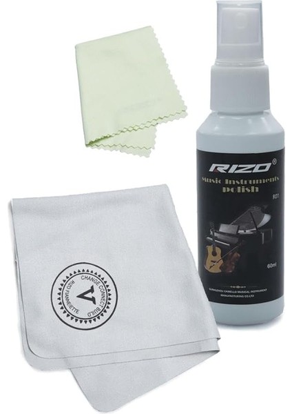 T12-T13 Set Ahşap Enstrümanlar Için Özel Temizlik Bezi ve Sprey