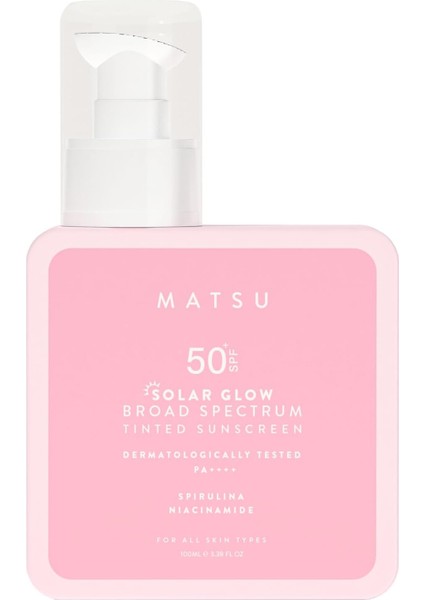 Matsu Professional Solar Glow Broad Spectrum, 50+ Spf Ton Eşitleme Güneş Koruyucu Krem, 100 ml