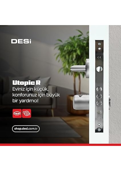 Utopic R Motorlu Silindir Akıllı Kilit, Telefondan Kontrol ve Şarj Edilebilir Pilli … indirimleri
