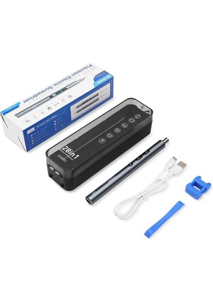 NO-882037 28IN1 Mini Şarjlı Tornavida Seti Yüksek Torklu 24 Uçlu Başlıklı fırsatları