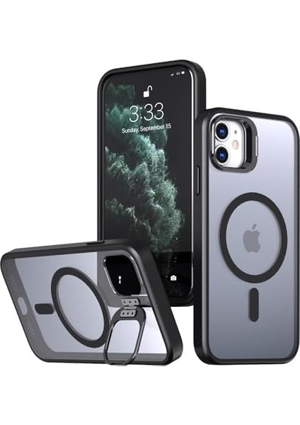 11/xr Uyumlu Metal Lens Koruma Çerçevesi/ Güçlü Bağımsız Buton Hoparlör Koruma Mat Şeffaf Telefon Kılıfı (Siyah) modelleri