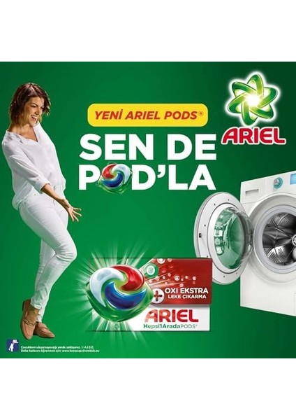 Ariel Pods Kapsül Çamaşır Deterjanı Oxi 30&apos;lu modelleri