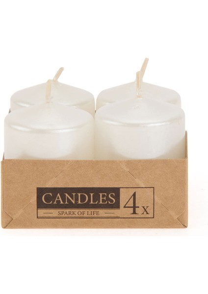 4'lü Bar Fener Mumu - Sedef- 3,8x5 cm fiyatları