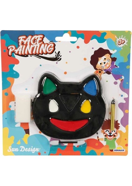 Buğz 2591 Sun-Rst-Sdn-Yüz Boyası 1 Kalemli 6 Renkli Kedi Şkl Krtl