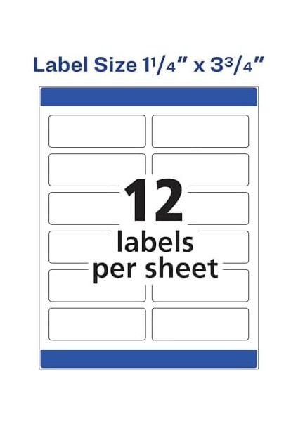 Etiketler, Mat, Posta, 3-3/4 x 1-1/4, Paket Başına 300 (6879), Beyaz fiyatları