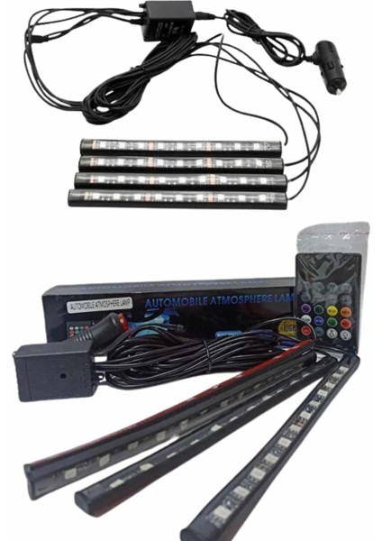 12'li Şerit LED Işık Rgb Sese ve Müziğe Duyarlı Araç Içi Ayak Altı fırsatları