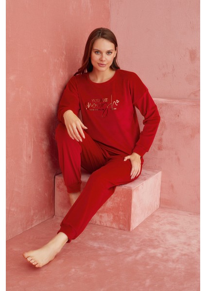 Calia 8701 Uzun Kollu Kadife Battal Beden Kadın Pijama Takımı fiyatları