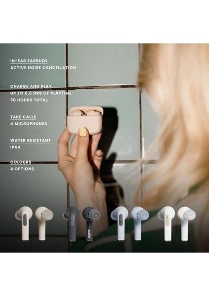 N2 Pro Gerçek Kablosuz Bluetooth Kulak Içi Kulaklık, Anc - Çok Noktalı Bağlantı, Ipx4 Suya Dayanıklı, Usb-C ve Kablosuz Şarj, Mikrofon, Şarj Kutusu ile 30 Saat Çalma Süresi (Siyah) modelleri