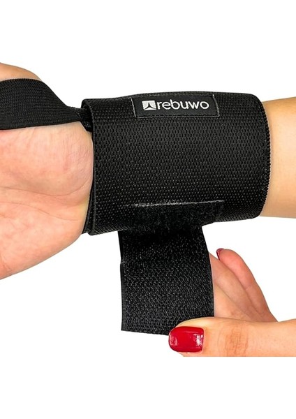 Ağırlık Destek Bilekliği Güç Bileklik Ağırlık Kaldırma Için Bilek Kayışları Fitness Ağırlık Bilek Bandajı 2 Adet Siyah