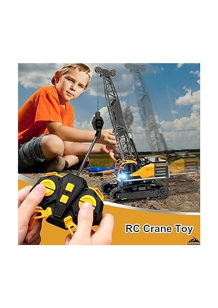 Uzaktan Kumandalı Şarjlı LED Işıklı Rc Iş Makinesi Paletli Vinç fiyatları