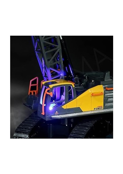 Uzaktan Kumandalı Şarjlı LED Işıklı Rc Iş Makinesi Paletli Vinç indirimleri