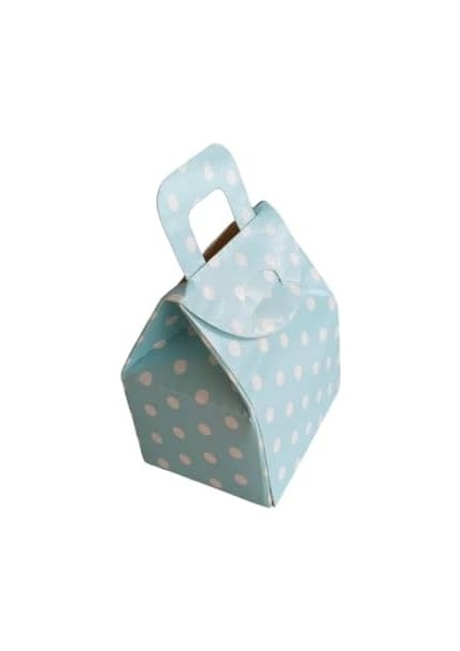 Çanta Mavi Puanlı Kutu Şeker Kutusu Kına Kutusu Lokum Kutusu 25 Adet fiyatları