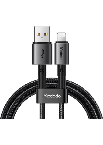 CA-3580 36W 3A Ipnone Hızlı Şarj ve Veri Aktarim Kablosu 1.2m, Siyah